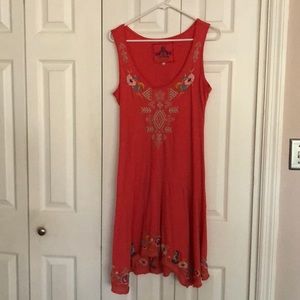 Johnny Was summer dress with beautiful embroidery